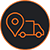 Van with map pin icon